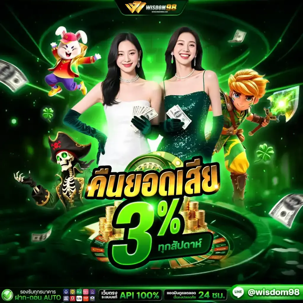 โปรโมชั่น wisdom98 โบนัสสล็อตแตกง่าย ฝากรับทันที